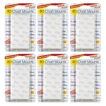 Removable Chart Tabs, 1 X 1, 80 Per Pack, PK3